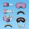 image:imageRetrospec Flume Ski Goggles for Men and Women UV ProtectionMatte IceBismuth