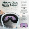 image:imageRetrospec Flume Ski Goggles for Men and Women UV ProtectionMatte IceBismuth