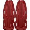 image:imageRetrospec Retrorider Plastic Snow Sled  Toboggan Style with Pull Rope ColdResistant Coating and Hard Bottom for Smooth Downhill Rides  Available in 35 and 48 Sizes for Kids and AdultsBrrgundy