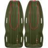 image:imageRetrospec Retrorider Plastic Snow Sled  Toboggan Style with Pull Rope ColdResistant Coating and Hard Bottom for Smooth Downhill Rides  Available in 35 and 48 Sizes for Kids and AdultsMistletoe