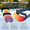 image:imageRetrospec Traverse Plus Ski amp Snowboard Snow Goggles and Interchangeble Lenses for Men and Women AntiFog and OTG DesignMatte NavyJasper