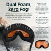 image:imageRetrospec Traverse Ski Goggles  Snowboard Goggles for Men Women  100 UV Protection AntiFog Snow GogglesMatte BlackCitrine