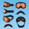 image:imageRetrospec Traverse Ski Goggles  Snowboard Goggles for Men Women  100 UV Protection AntiFog Snow GogglesMatte BlackCitrine