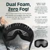image:imageRetrospec Traverse Ski Goggles  Snowboard Goggles for Men Women  100 UV Protection AntiFog Snow GogglesMatte BlackStone