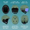 image:imageRetrospec Zephyr Ski Helmet  Snowboard Helmet for Adults amp Youth with Adjustable Fit 9 Breathable Vents Removable Washable Earmuffs  Snow Sports Helmet for Men amp WomenMatte Olive