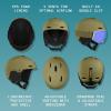 image:imageRetrospec Zephyr Ski Helmet  Snowboard Helmet for Adults amp Youth with Adjustable Fit 9 Breathable Vents Removable Washable Earmuffs  Snow Sports Helmet for Men amp WomenMatte Bonsai Green