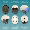 image:imageRetrospec Zephyr Ski Helmet  Snowboard Helmet for Adults amp Youth with Adjustable Fit 9 Breathable Vents Removable Washable Earmuffs  Snow Sports Helmet for Men amp WomenMatte Eggshell