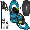 image:imageRetrospec Drifter Kids Snowshoes Bundle with Adjustable Trekking Poles  Lightweight Aluminum Hiking Sticks Collapsible for Boys amp Girls All Terrain  Walking Sticks with Carrying BagBrash Blue