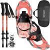 image:imageRetrospec Drifter Kids Snowshoes Bundle with Adjustable Trekking Poles  Lightweight Aluminum Hiking Sticks Collapsible for Boys amp Girls All Terrain  Walking Sticks with Carrying BagBlush