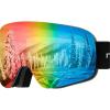 image:imageRetrospec Flume Ski Goggles for Men and Women UV ProtectionMatte BlackKaleido