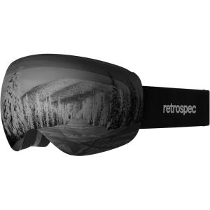 image:imageRetrospec Dipper Plus Kids Ski amp Snowboard Snow Goggles amp Lens for Children Interchangeable Lens  Skiing and SnowboardingMatte BlackMirror Polarized