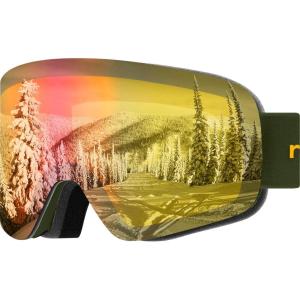 image:imageRetrospec Flume Ski Goggles for Men and Women UV ProtectionMatte ForestHeliodor