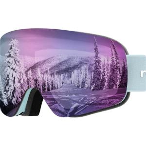 image:imageRetrospec Flume Ski Goggles for Men and Women UV ProtectionMatte IceBismuth