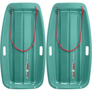 image:imageRetrospec Retrorider Plastic Snow Sled  Toboggan Style with Pull Rope ColdResistant Coating and Hard Bottom for Smooth Downhill Rides  Available in 35 and 48 Sizes for Kids and AdultsWintertide