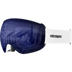 image:imageRetrospec Traverse Plus Ski amp Snowboard Snow Goggles and Interchangeble Lenses for Men and Women AntiFog and OTG DesignMatte WhiteSapphire