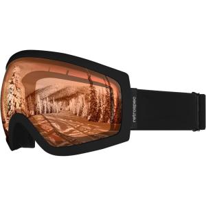 image:imageRetrospec Traverse Ski Goggles  Snowboard Goggles for Men Women  100 UV Protection AntiFog Snow GogglesMatte BlackCitrine