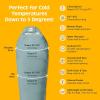 image:imageRetrospec Dream Mummy Sleeping Bag  5 15 amp 30F Cold Weather Camping amp Travel Essential Gear with Water  Resistant Shell amp Synthetic Fill  Zippered Pocket amp Stuff SackSprucestone