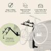 image:imageRetrospec Lenox 25  Bike Hitch Rack for Cars Trucks SUVs with 2 Hitch  Foldable Steel Frame with AntiRattle Adapter Tie Down Cradles and Straps  Fits Most FramesBlack