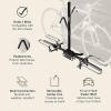 image:imageRetrospec Lenox Car Hitch Mount Tray Bike Rack W 2Inch Receiver  2 Bicycle Carrier  Class II or III Trailer HitchBlack