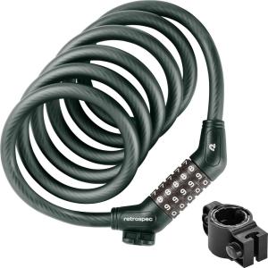 image:imageGrizzly Plus Integrated Combo Cable Bike Lock  12mmMatte Everglade