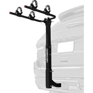 image:imageRetrospec Lenox 25  Bike Hitch Rack for Cars Trucks SUVs with 2 Hitch  Foldable Steel Frame with AntiRattle Adapter Tie Down Cradles and Straps  Fits Most FramesBlack