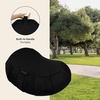 image:imageRetrospec Sedona Zafu Meditation Cushion with Buckwheat Hull Fill  Adjustable Yoga amp Pilates Equipment Support  17in Crescent Cotton CoverBlack