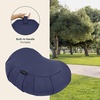 image:imageRetrospec Sedona Zafu Meditation Cushion with Buckwheat Hull Fill  Adjustable Yoga amp Pilates Equipment Support  17in Crescent Cotton CoverMidnight
