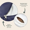 image:imageRetrospec Sedona Zafu Meditation Cushion with Buckwheat Hull Fill  Adjustable Yoga amp Pilates Equipment Support  17in Crescent Cotton CoverMidnight