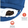 image:imageRetrospec Sedona Zafu Meditation Cushion with Buckwheat Hull Fill  Adjustable Yoga amp Pilates Equipment Support  17in Crescent Cotton CoverMidnight Blue