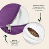 image:imageRetrospec Sedona Zafu Meditation Cushion with Buckwheat Hull Fill  Adjustable Yoga amp Pilates Equipment Support  17in Crescent Cotton CoverMulberry