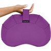 image:imageRetrospec Sedona Zafu Meditation Cushion with Buckwheat Hull Fill  Adjustable Yoga amp Pilates Equipment Support  17in Crescent Cotton CoverMulberry