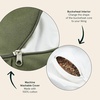 image:imageRetrospec Sedona Zafu Meditation Cushion Filled wBuckwheat Hulls  Yoga Pillow for Meditation Practices  Machine Washable 100 Cotton Cover amp Durable Carry Handle Crescent BlackBasil
