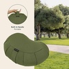 image:imageRetrospec Sedona Zafu Meditation Cushion Filled wBuckwheat Hulls  Yoga Pillow for Meditation Practices  Machine Washable 100 Cotton Cover amp Durable Carry Handle Crescent BlackBasil