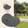 image:imageRetrospec Sedona Zafu Meditation Cushion Filled wBuckwheat Hulls  Yoga Pillow for Meditation Practices  Machine Washable 100 Cotton Cover amp Durable Carry Handle Crescent BlackStone