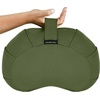 image:imageRetrospec Sedona Zafu Meditation Cushion Filled wBuckwheat Hulls  Yoga Pillow for Meditation Practices  Machine Washable 100 Cotton Cover amp Durable Carry Handle Crescent BlackBasil