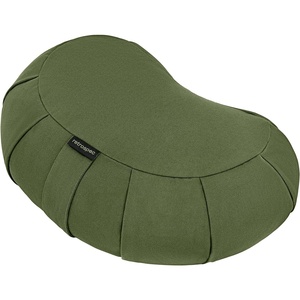 image:imageRetrospec Sedona Zafu Meditation Cushion Filled wBuckwheat Hulls  Yoga Pillow for Meditation Practices  Machine Washable 100 Cotton Cover amp Durable Carry Handle Crescent BlackBasil